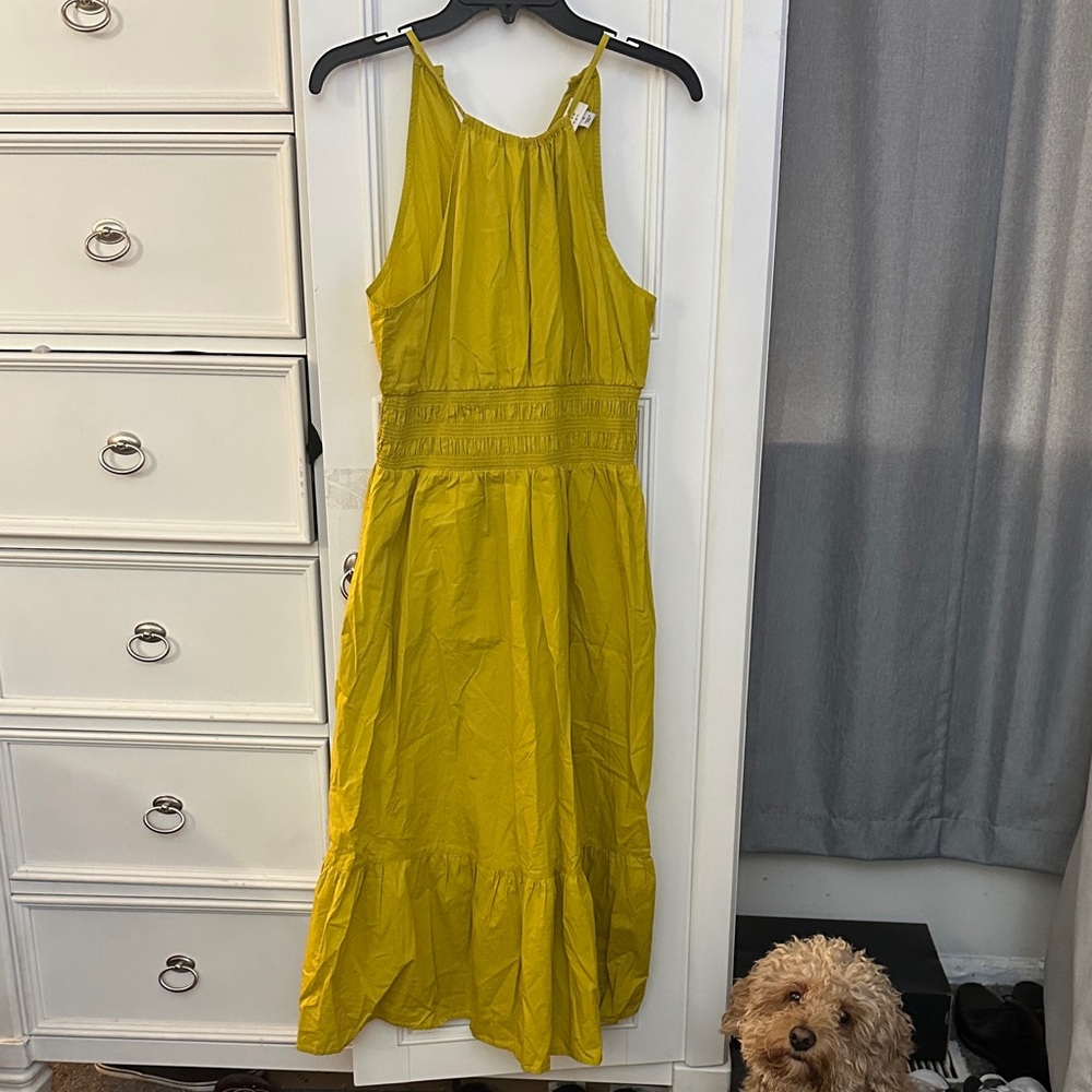a new day Yellow Midi Dress